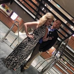 Cheetah print maxi dress